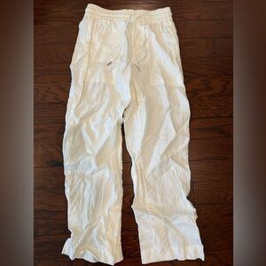 Casual White Linen Pants